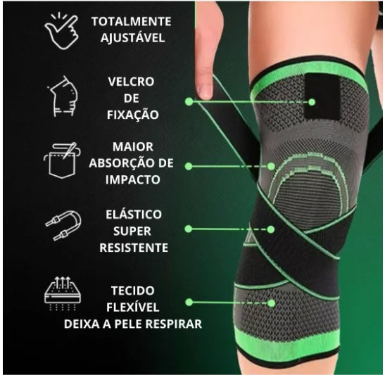 Joelheira Ajustável Com Compressão Articular - 1 PEÇA